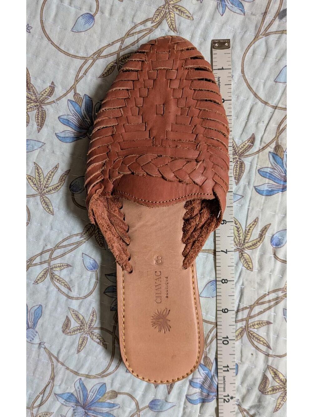 Huarache Leather Authentic Woven Sandals, Boho Coastal Cowgirl Style, Size 8 - Picture 7 of 10